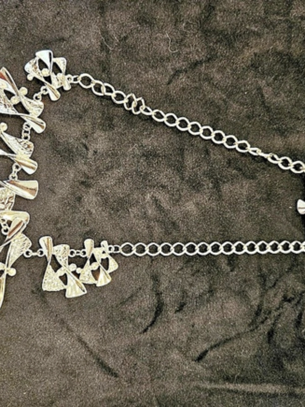 Paparazzi Glittering Geometrics Silver Statement Necklace